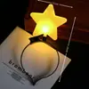 Día del Niño Diadema de Estrella Luminosa Fiesta Fiesta Actuación Accesorios para Fotos Puesto del Mercado Nocturno Flash Pinza para el Cabello de Estrella de Cinco Puntas