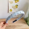 Diadema Azul Fresca Color Sólido Accesorios para el Cabello Suaves Diadema de Temperamento para Niña Diadema para Lavarse la Cara Parte Superior Cranial Pinza para el Cabello Antideslizante