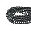 Pedra Natural Ágata Negra Fosca 4-12mm Contas Redondas Contas Soltas Semi-Acabadas Pulseira Colar DIY Acessórios de Joias Atacado