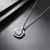 Collar de plata de ley S925 con pequeño circonita cúbica brillante para mujer, cadena de clavícula de lujo ligero de nicho, accesorio para el cuello de alta gama
