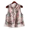 Nuevo Chaleco Bordado Jacquard Brocado Rosa Estilo Chino Sin Mangas Top para Mujer Otoño Nuevo Estilo Chaqueta