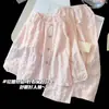 Pijama Nuevo para Niñas 2027 Estilo Coreano Pijama de Algodón Nube Primavera y Otoño Todas las Estaciones Cuadros Conjunto de Ropa de Casa para Niños Mediano y Grande