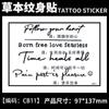 Calcomanías de Tatuajes Herbales, Jugo de Mariposa de Pecho de Alta Gama, Resistente al Agua y de Larga Duración, No Lavable, Colección de Flores No Reflectantes para Mujeres