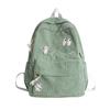 Mochila de Veludo para Alunas, Estilo Coreano, Mochila Simples para Campus para Meninas do Ensino Fundamental e Médio, Grande Capacidade