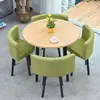 Mesa e Cadeiras Simples Modernas para Negócios e Recepção de Convidados, Mesa Redonda Pequena para Lanchonete de Chá com Leite, Mesa de Jantar