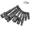 Juego al por mayor de 8 piezas Mango hexagonal negro Adaptador de bola de acero para tornillo eléctrico Juego de 3 piezas Vástago de conversión de manguito Adaptador de cuentas para remachado