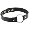 Collar Correa para el Cuello de Mujer Gargantilla Cadena para la Clavícula Negro Fresco Melocotón Oscuro Corazón Punk Cuello Metal Estilo Gótico Corazón