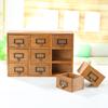 Regalo Zakka Grocery Caja de Madera Maciza Antigua Vintage Estante de Almacenamiento de Madera de Nueve Cajones Caja de Almacenamiento de Escritorio Estante de Almacenamiento