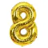 Balões de Número 0-9 Dourado Prata 32 polegadas Balões de Filme de Alumínio Decoração de Aniversário para Crianças e Adultos Arranjo Cena de Festa