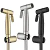Conjunto de Pulverizador de Bidê para Vaso Sanitário em Aço Inoxidável 304 Chuveiro Válvula Angular Dourado Escovado Lavagem Feminina