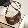 Bolso Vintage Mate para Mujer 2026 Nuevo Moda Casual Bolso de Hombro de Nicho de Moda Bolso Cruzado de Cuerno
