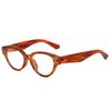 Gafas ojo de gato con montura negra retro para mujer, montura de gafas simple y elegante, pequeño libro rojo del mismo estilo, gafas de alta gama para cara redonda