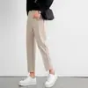 Pantalones de hombre de alta gama para primavera y otoño, pantalones cropped para adolescentes, pantalones casuales versátiles de corte recto slim-fit, modernos, profesionales