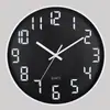 Reloj de pared reloj de sala de estar reloj de cuarzo moderno minimalista personalidad Moda reloj de una cara dormitorio hogar redondo reloj silencioso