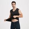 Chaleco térmico sin costuras de cuello en V para hombre con hombros anchos elásticos, longitud personalizable, forro polar y diseño sin costuras tipo ion