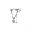 Liga de Titânio F136 Rosca 0.9 Piercing de Osso da Orelha Piercing de Lábio Borboleta Joias para Piercing com Rosca Interna Joias Personalizadas para Orelha G23