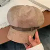 Boina Nueva de Gamuza 2026 para Mujer, Gorra de Boina Grande para Circunferencia de Cabeza para Primavera y Verano, Versátil y que Afina el Rostro