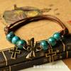 Pulsera de cuentas de cerámica tejida a mano Jingdezhen joyería étnica pulsera de manualidades creativas puesto de mayoreo puesto suministro