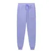Pantalones largos casuales para hombre de comercio exterior Amazon Wish transfronterizos, forrados de polar, engrosados, de color liso, pantalones de chándal, pantalones deportivos, forrados de polar para abrigar
