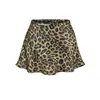Minifalda sexy estilo americano con estampado de leopardo para mujer, de tiro bajo, ajustada al cuerpo, falda de cola de pez, diseño favorecedor de línea A, falda larga/corta