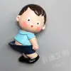 Novo desenho animado fofo dois pequenos adivinham criativo tridimensional resina magnético geladeira viagem souvenir fabricantes atacado