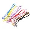 Lindo llavero de resina con lazo de colores, colgante para correa de teléfono, correa de muñeca DIY, accesorio anti-pérdida para bolso
