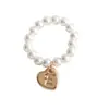 Anillo de Articulación de Perla Estilo Ins, Llavero Personalizado Hecho a Mano con Letra de Nicho