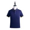 Ropa de trabajo de manga corta con solapa de verano, polo con logo bordado, ropa de trabajo para equipo de empresa
