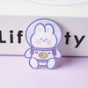 Crachá de Urso da Série Astronauta de Desenho Animado em Acrílico, Pingente para Bolsa, Pequeno Patch de Acessório, Estilo Moderno e Personalizado