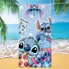 Toalla de Playa con Estampado de Stitch Lindo de Dibujos Animados y Anime, Toalla de Baño de Microfibra Secado Rápido Transfronteriza, Toalla de Playa Espesa