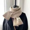 Cachecol de Xadrez para Mulheres Estilo Coreano Moda Outono e Inverno Versátil Imitação de Caxemira Espessado Quente Xale Dupla Face Cachecol de Estudante para Homens