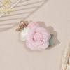Pinza para el pelo de flor artificial tridimensional de perla y pedrería estilo princesa japonesa fresca transfronteriza, accesorio simple para el pelo de bebé de una palabra