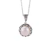 Yuebao Joyería Perla de Agua Dulce Natural Plata de Ley S925 Flor de Loto Estilo Chino Lujo Ligero Gama Alta Otoño e Invierno Colgante Anillo Pendientes