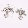 Variedad de Colgantes de Corazón de Plata Antigua Serie Día de la Madre Accesorios de Joyería de Aleación Retro DIY Colgantes Populares de Venta Transfronteriza