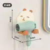 Suporte de Secador de Cabelo Desenho Animado Fofo, Rack de Armazenamento, Suporte de Parede sem Furo, Prateleira Cabide de Armazenamento para Secador de Cabelo de Banheiro