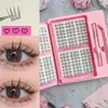 Pestañas postizas transfronterizas estilo corto set de pegamento para grupo de chicas