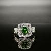 S925 Anillo de Diamantes Incrustados Completos Rosa Moda Estilo OL Corte Flor de Hielo Diamante de Alto Carbono Elegante Elegante Uso Diario para Mujer