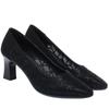 Flats con Pedrería Calada para Mujer 2023 Nuevo Estilo de Primavera y Verano Zapatos de Madre Tacón Medio Punta Afilada Zapatos de Mujer Sandalias para Señoras de Mediana Edad