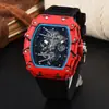 2024 Nuevo Reloj para Hombre Rm Más Vendido Cuarzo Hueco Tendencia de Moda Tipo Barril Fabricante Venta al por Mayor Dropshipping
