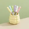 Tarro de Almacenamiento de Cerámica Estilo Tiktok Estilo Dopamina con Asa Gruesa de Cerámica y Juego de Tenedor y Cuchara de Acero Inoxidable Venta al por Mayor