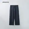 Ropa Masculina Apo Pantalones Casuales Americanos Transfronterizos para Hombres y Mujeres, Pantalones de Pierna Ancha Holgados de Otoño e Invierno, Pantalones Versátiles de Marca de Moda Semi-Elásticos
