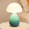 Lámpara de Mesa Cerámica Color Crema Directo de Fábrica con Pantalla de Hongo, Lámpara de Mesita de Noche para Dormitorio, Decoración de Escritorio, Lámpara de Mesa Transfronteriza