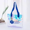 Saco de presente em PVC sacola tote a laser sacola de gelatina plástica sacola de presente de feriado sacola tote colorida em TPU personalizado