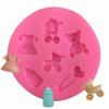 Ferramentas de cozinha DIY Produtos para bebês Mamadeira Carrinho de bebê Molde de bolo de açúcar dobrável Ferramentas de confeitaria West Point Bolo