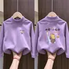 Camiseta Térmica Base para Niñas de Felpa Cepillada Interna Estilo Otoño/Invierno para Niños Medianos y Mayores Cuello Semi Alto Manga Larga Nueva Colección Otoño/Invierno