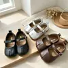 Zapatos de Cuero para Niñas Suela Suave 2026 Primavera/Otoño Nuevos Zapatos Infantiles Bebé Zapatos Negros de Princesa Mocasines para Niñas