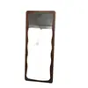 Espejo de tocador de madera maciza estilo medieval, espejo de cuerpo entero vertical de onda para el hogar, dormitorio de niñas, espejo de pie simple de alta gama