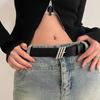 Cinturón Femenino Nicho Simple Hebilla Verano Cintura Estudiante Estilo K Casual Versátil Cinturón Negro Look Adelgazante