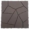 Piso plástico entrelazado estilo grava para exteriores para jardines de villas, balcones y patios, resistente a la humedad, apariencia de madera, plástico auto-instalable