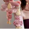 Pendientes de Escamas de Pez Rosa Dorado Retro Francés, Lujo Accesible, Exquisitos, Modernos, Creativos, Únicos y Elegantes Pendientes para Mujer